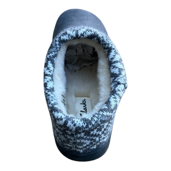 Clark’s Fairisle Clog Genuine Suede Women’s Size 7 Grey - Picture 4 of 5